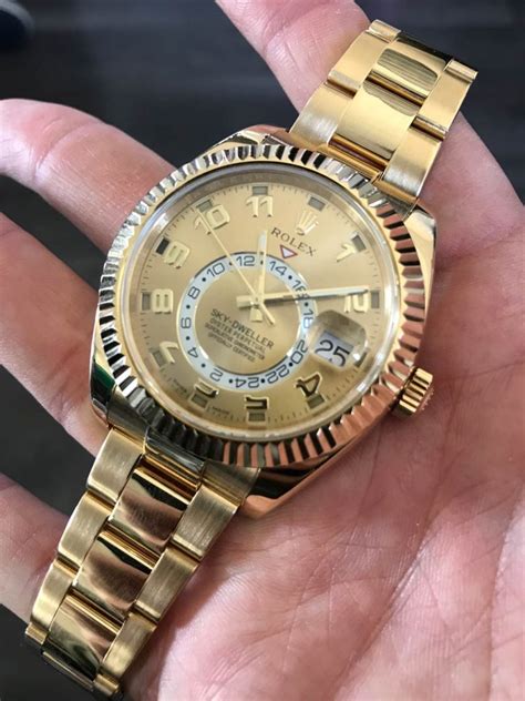 rolex sky-dweller gold stahl|rolex gold sky dweller price.